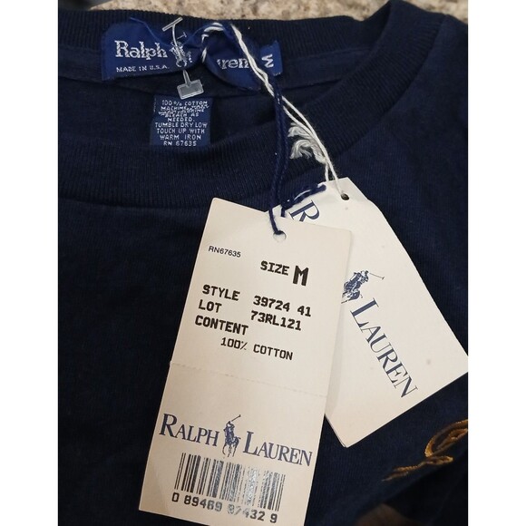 Vintage Deadstock Ralph Lauren RL-93 Sleeveless Vest Tank Navy Blue NWT Rare - Picture 6 of 7